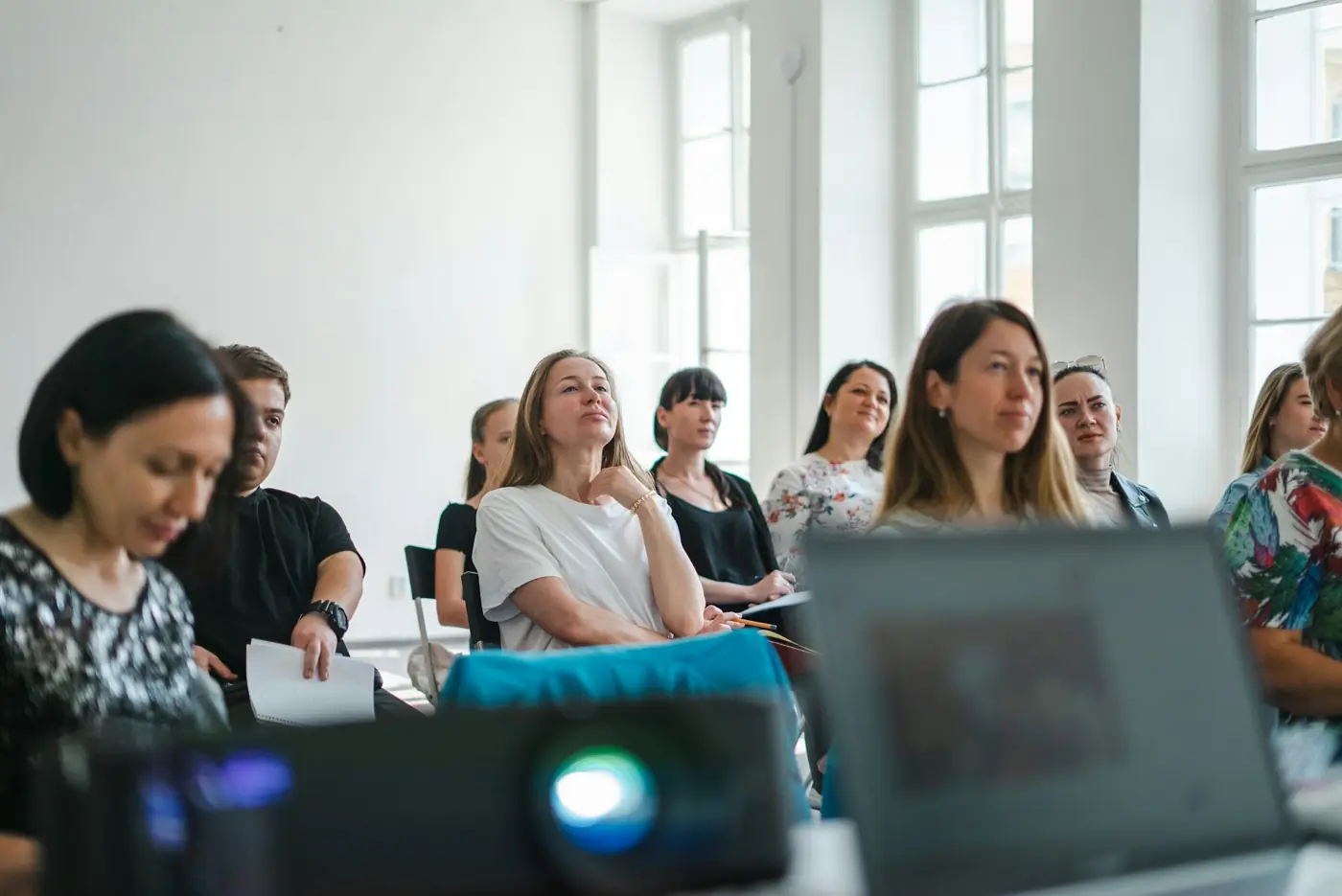 Teilnehmer in einem Workshop